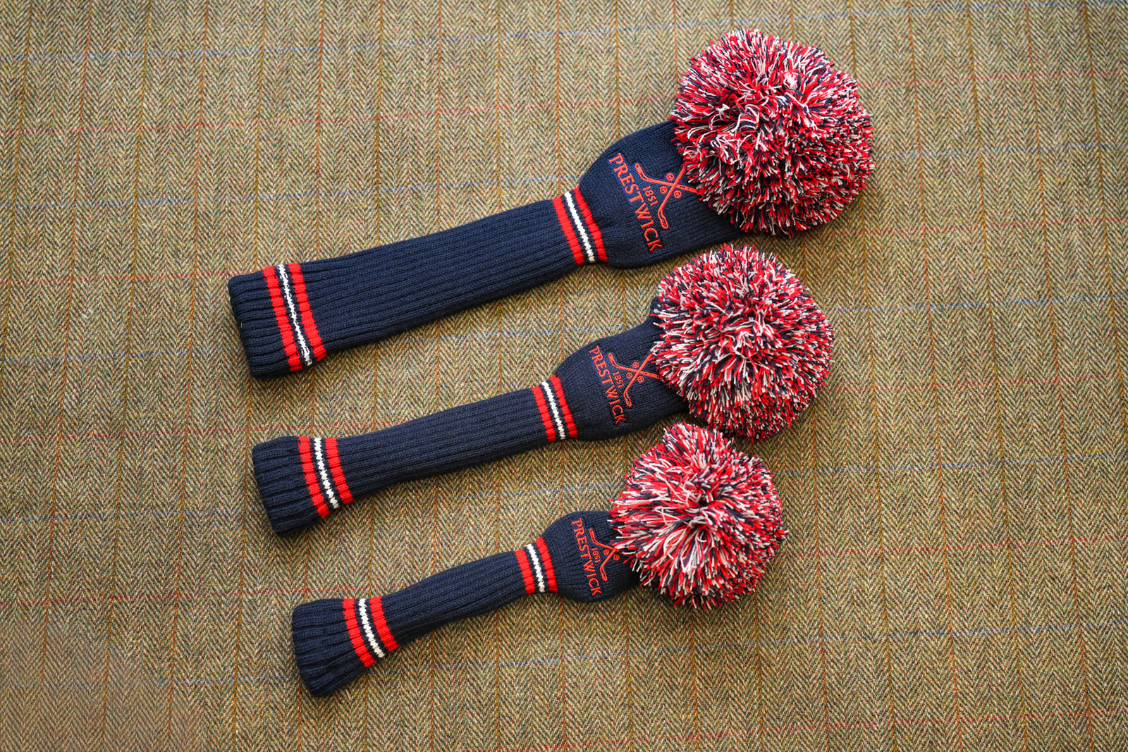PRG Pom Pom Headcover (Navy/Red)