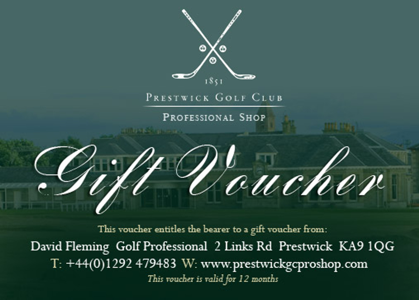 Pro Shop Gift Voucher (Starting from £25)