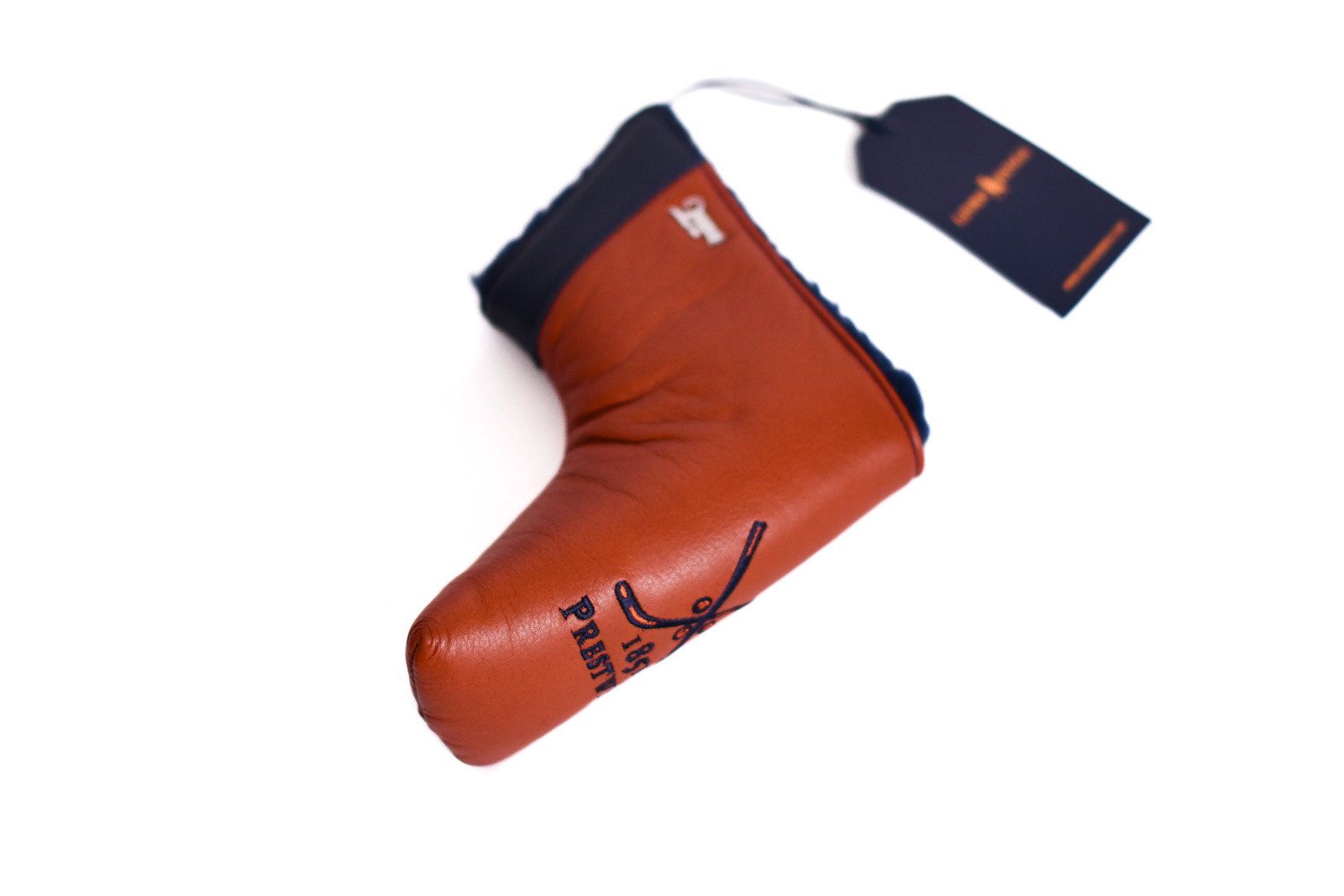Prestwick Leather Blade Putter Headcover- Brown