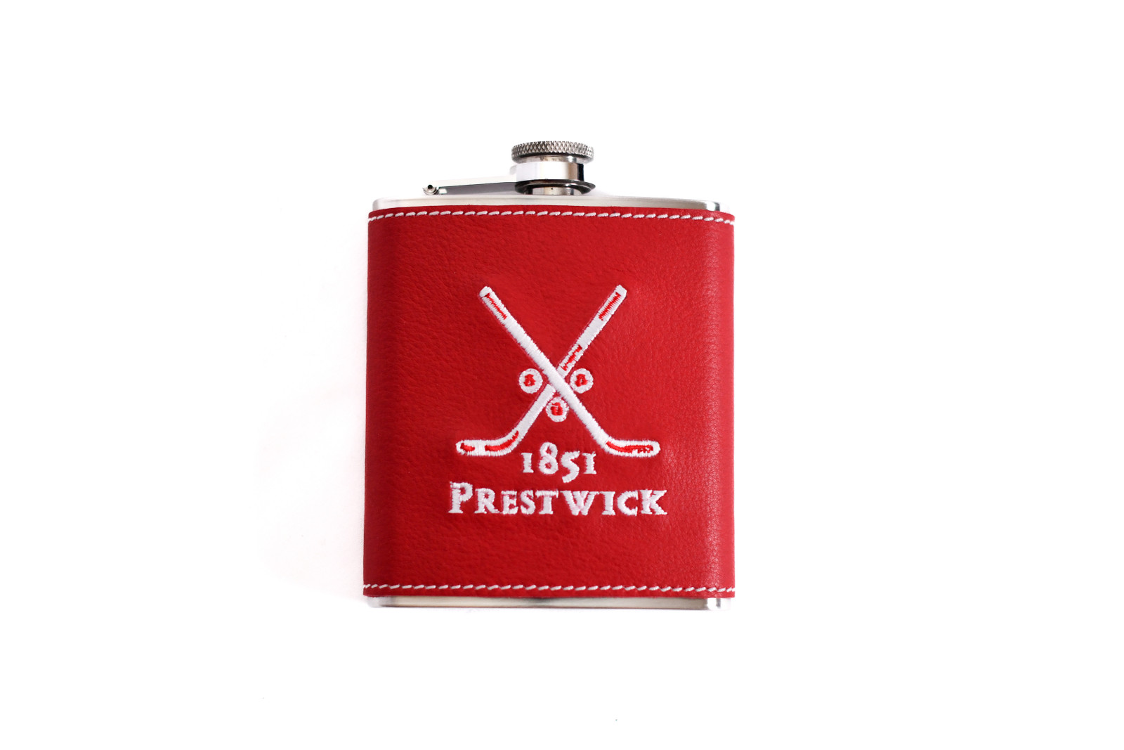 Links and Kings Leather Hip Flask
