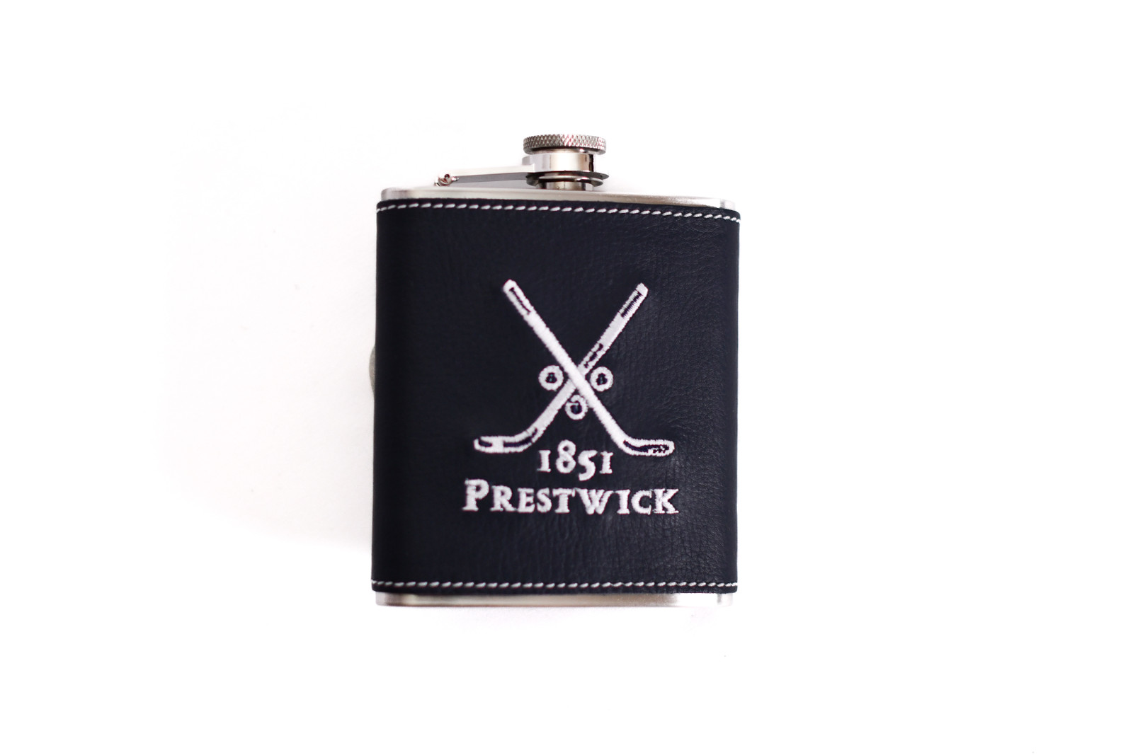 Links and Kings Leather Hip Flask