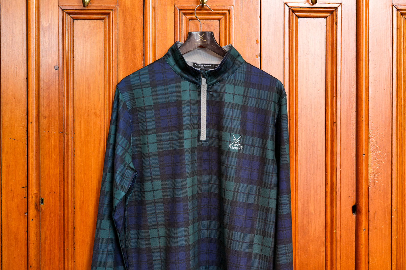 Glenmuir Wick pullover - Tartan/Light Grey