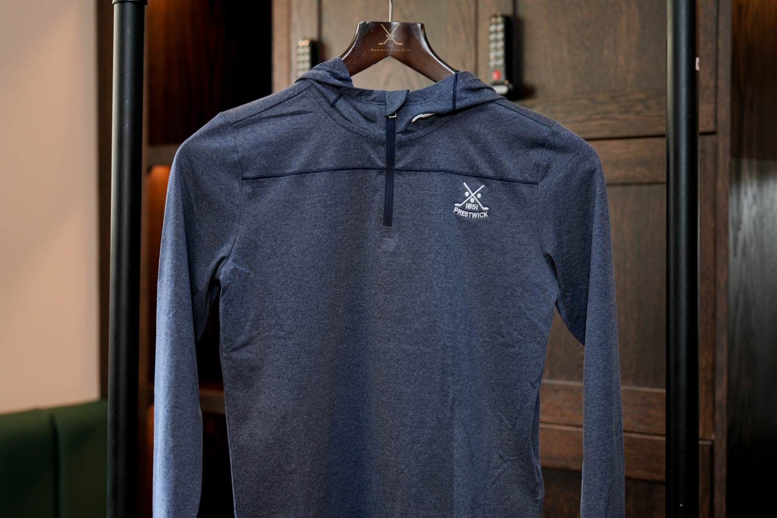 Kids Kjus Hood Midlayer 1/2 Zip - Atlanta Blue