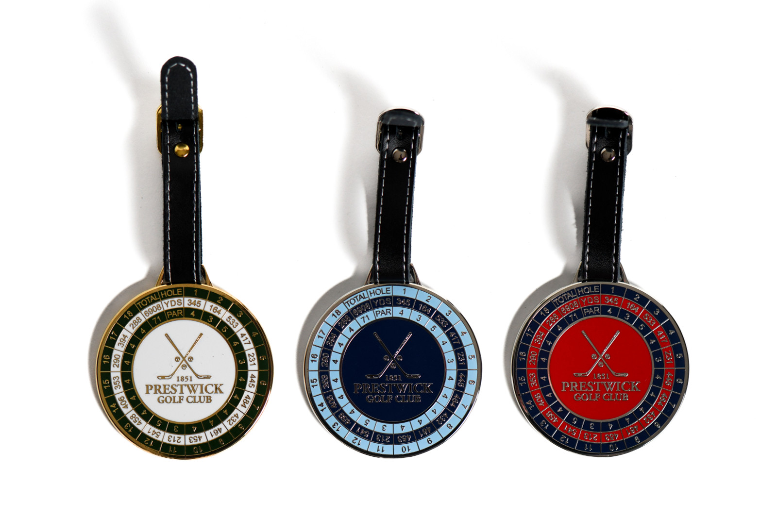 Prestwick Metal Yardage Bag Tag Prestwick Golf Club Professional Shop