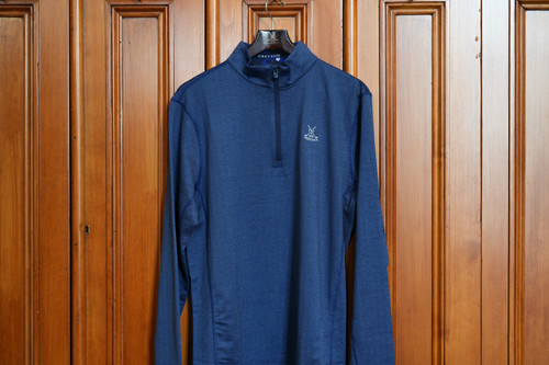 Greyson Tate Herringbone 1/4 Zip - Navy