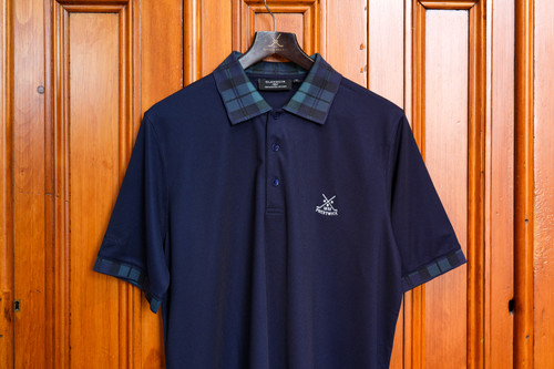 Glenmuir Hatton Polo Shirt - Navy/Tartan