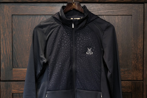 Ladies Glenmuir Ella Hooded Jacket - Navy/Animal Print