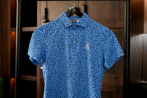 Kids Kjus Golfer Polo - Cerulean/Atlanta Blue