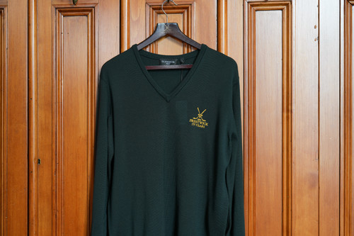 Glenmuir Jasper Merino 1/4 Zip Sweater- Tartan Green (175 Years)