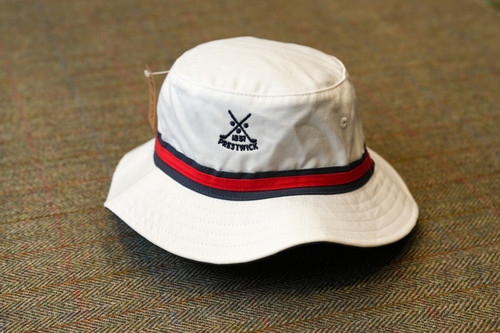Patersons Brisbane Bucket Sun Hat - White/Red/Navy