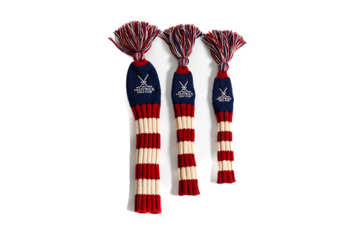 PRG Pom Pom Headcover (Navy/Red/White)