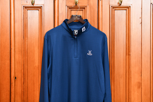 Footjoy Glen Plaid Midlayer - Navy (Athletic Fit)