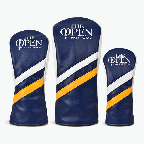PRG Leatherette Headcover (1st Prestwick) - Navy/Yellow