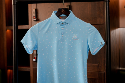 Kids Kjus Golfer Polo - Poolside/White