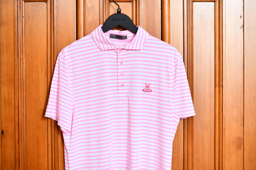 G/Fore - Perforated Stripe Polo (GMP000032) Candy