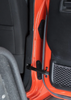 Kentrol 80580 4-Piece Body Door Hinge Set in Textured Black for Jeep Wrangler JK 2 Door 2007-2018