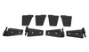 Kentrol 80576 8-Piece Door Hinge Set in Textured Black for Jeep Wrangler JK 2007-2018