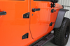 Kentrol 80576 8-Piece Door Hinge Set in Textured Black for Jeep Wrangler JK 2007-2018