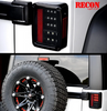 Recon 264234BK LED Tail Lights in Smoked for Jeep Wrangler JK 2007-2018