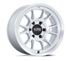 KMC Wheels KM729DX17855010N KM729 Range Wheel 17x8.5 in Gloss Silver with Machined Face