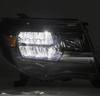 AlphaRex 880733 LUXX-Series LED Crystal Headlights in Alpha Black for Toyota Tacoma 2005-2011