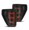 AlphaRex 653030 LUXX-Series LED Tail Lights in Black/Red for Ford F150 & Raptor 2021-2023