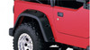 Rear Bushwacker Pocket Style 6" Fender Flare Mounted on Jeep Wrangler TJ