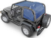 SpiderWebShade ShadeCage in Blue Mounted on Jeep Wrangler TJ