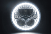 Vision X Vortex 7" Round LED Headlights with Halo Ring Illuminated