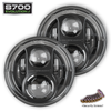 JW Speaker J Series Headlamps in Black Pair with Security Screws