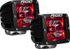 Rigid 20202 Radiance LED Pod Light Pair in Red