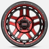 KMC Wheels KM54079050912N KM540 Recon Wheel 17x9 5x5 Gloss Black with Red Tint