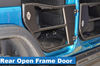 MetalCloak 4201 Aluminum Open Frame Rear Tube Doors for Jeep Wrangler JL & Gladiator JT 2018+