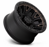 Fuel Traction Wheel 17x9 Matte Black with Dark Tint