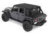 Bestop 53900-35 HalfTop Soft Top in Black Diamond for Jeep Wrangler JK 2 Door 2007-2018