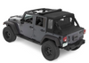 Bestop 53901-17 HalfTop Soft Top in Twill for Jeep Wrangler JK 4 Door 2007-2018