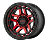 KMC Wheels KM54088568900 KM540 Recon Wheel 18x8.5 6x5x5 in Black/Red
