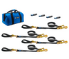 Mac's Custom Tie Downs Ultra Pack Tie Down Straps with Detachable Axle Straps in Black