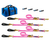 Mac's Custom Tie Downs Ultra Pack Tie Down Straps with Detachable Axle Straps in Pink