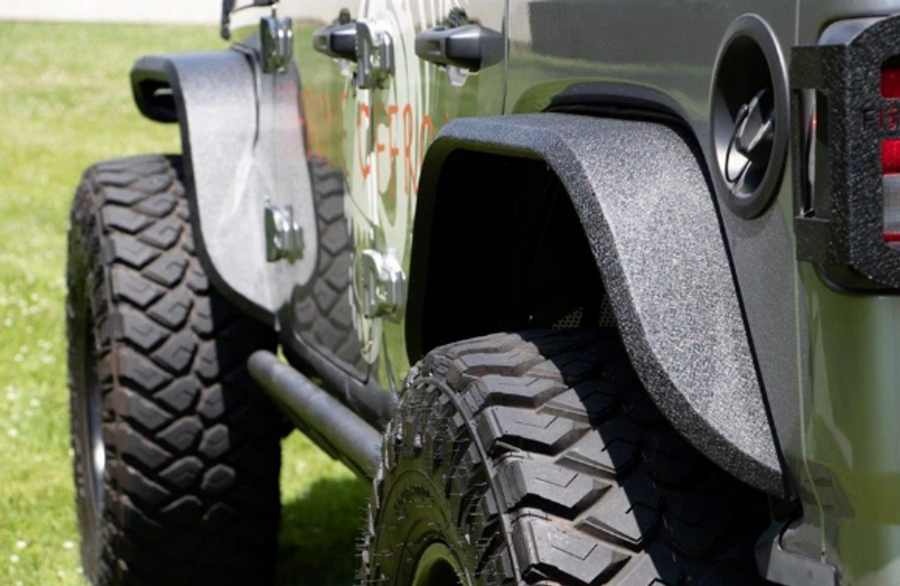 Fishbone Offroad FB33195R Elite Rear Tube Fenders in Aluminum for Jeep Wrangler JL 2018+