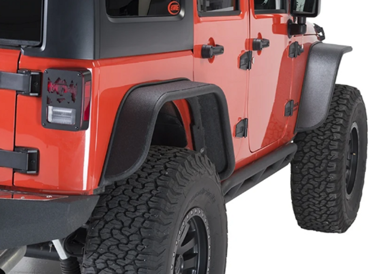 Fishbone Offroad FB33006 Front & Rear Aluminum Tube Fenders in Black for Jeep Wrangler JK 2007-2018