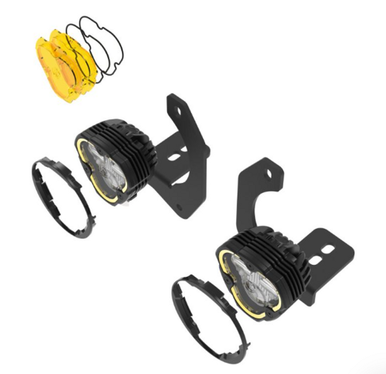 KC Hilites 97146 Flex Era 3 Dual Mode SAE Fog Lights for Jeep Wrangler JK, JL & Gladiator JT with Plastic Bumpers