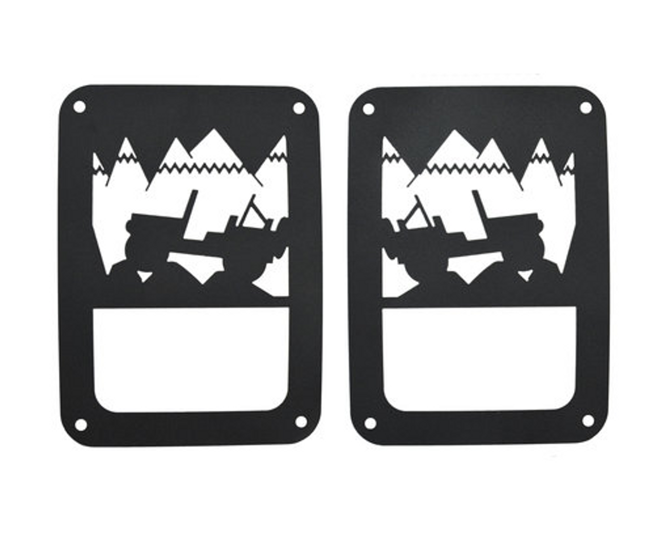 Kentrol 80702 Heritage Tail Light Guards for Jeep Wrangler JK 2007-2018