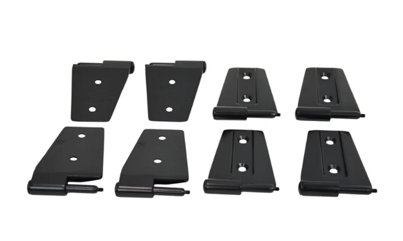 Kentrol 80576 8-Piece Door Hinge Set in Textured Black for Jeep Wrangler JK 2007-2018