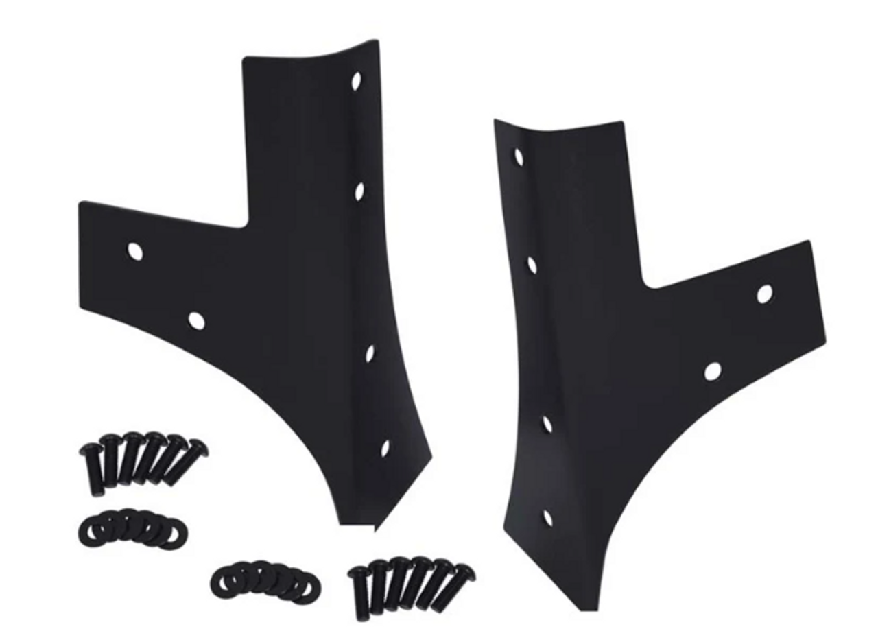 Kentrol 80574 Windshield Support Brackets in Textured Black for Jeep Wrangler JK 2007-2018