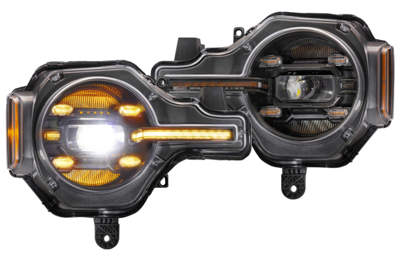 Morimoto LF497-A XB LED Headlight Pair with Amber DRL for Ford Bronco 2021+