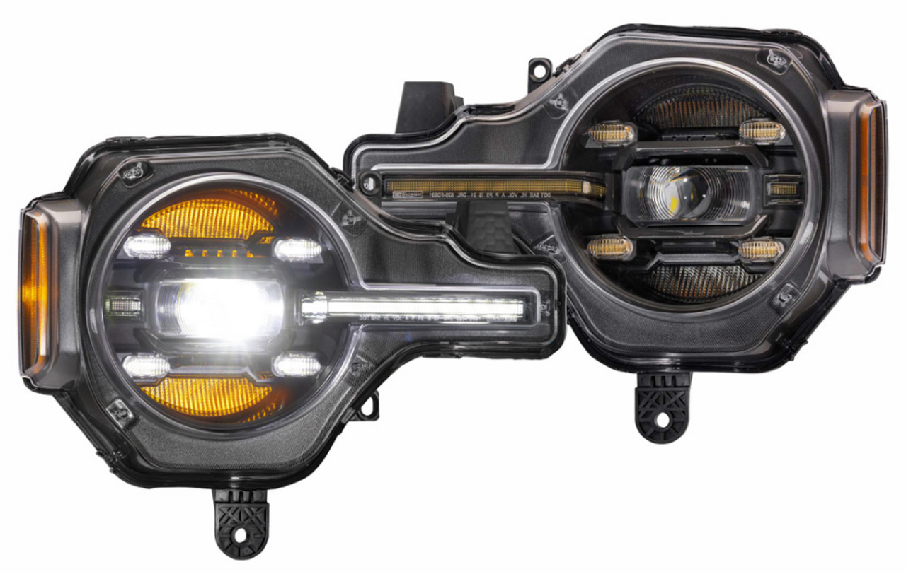 Morimoto LF497 XB LED Headlight Pair with White DRL for Ford Bronco 2021+