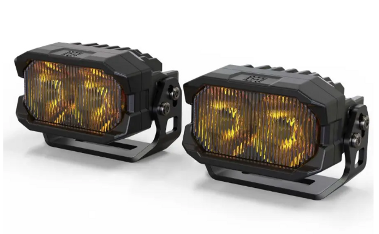 Morimoto BAF109 2Banger Off-Road LED Pods NCS Wide Beam in Yellow