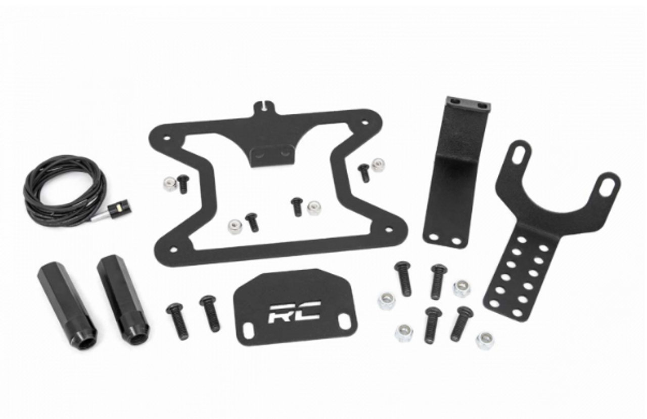Rough Country 10541 License Plate Relocation Bracket Jeep JK 2007-2018