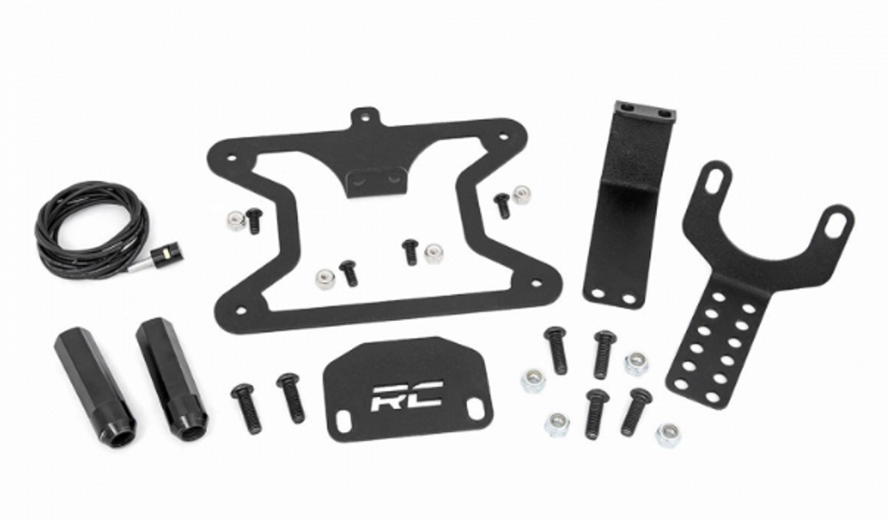 Rough Country 10534 License Plate Relocation Bracket for Jeep Wrangler JL 2018+